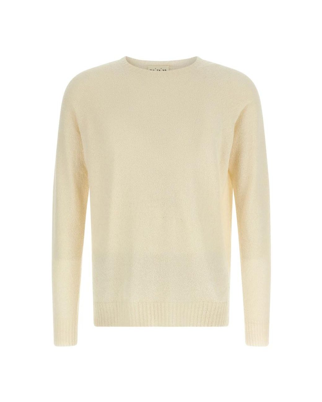 Ma'ry'ya White Round-Neck Knitwear for men