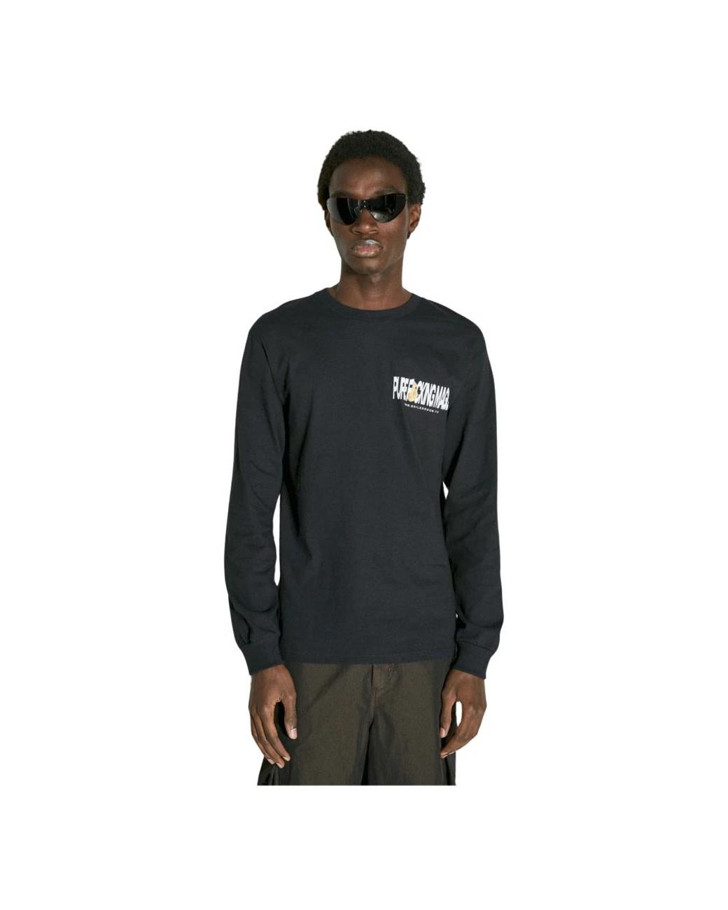 BOILER ROOM Black Long Sleeve Tops for men