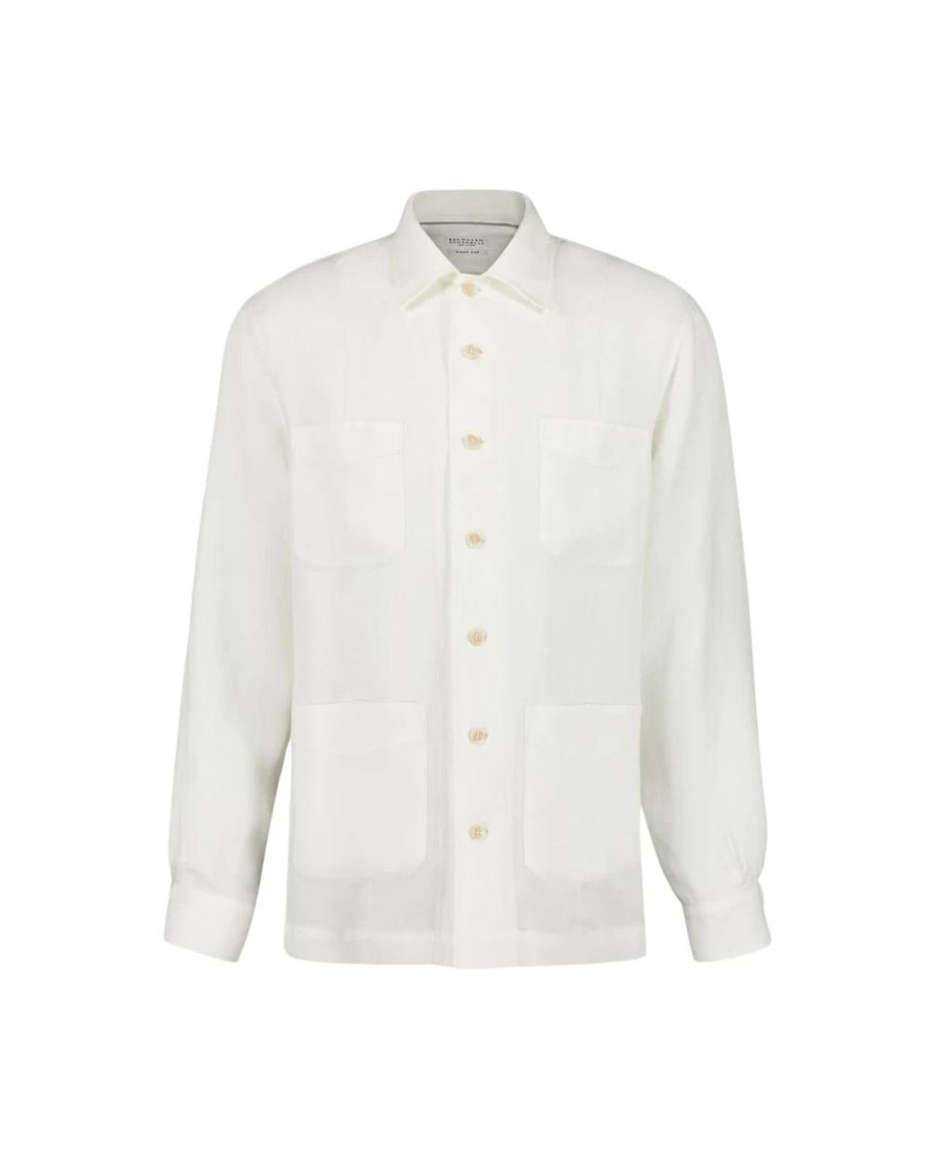 Brunello Cucinelli White Casual Shirts for men