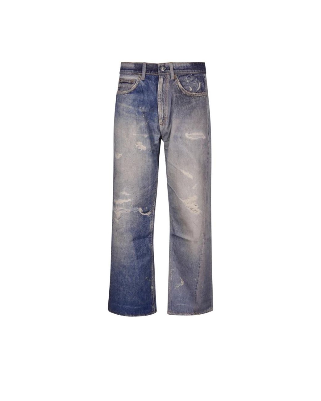 Our Legacy Jeans ,Blauw ,Denim Digital Denim Print Third Cut Jeans in het Blue voor heren