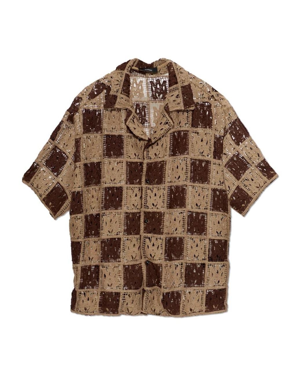 Amiri Brown Short Sleeve Shirts for men