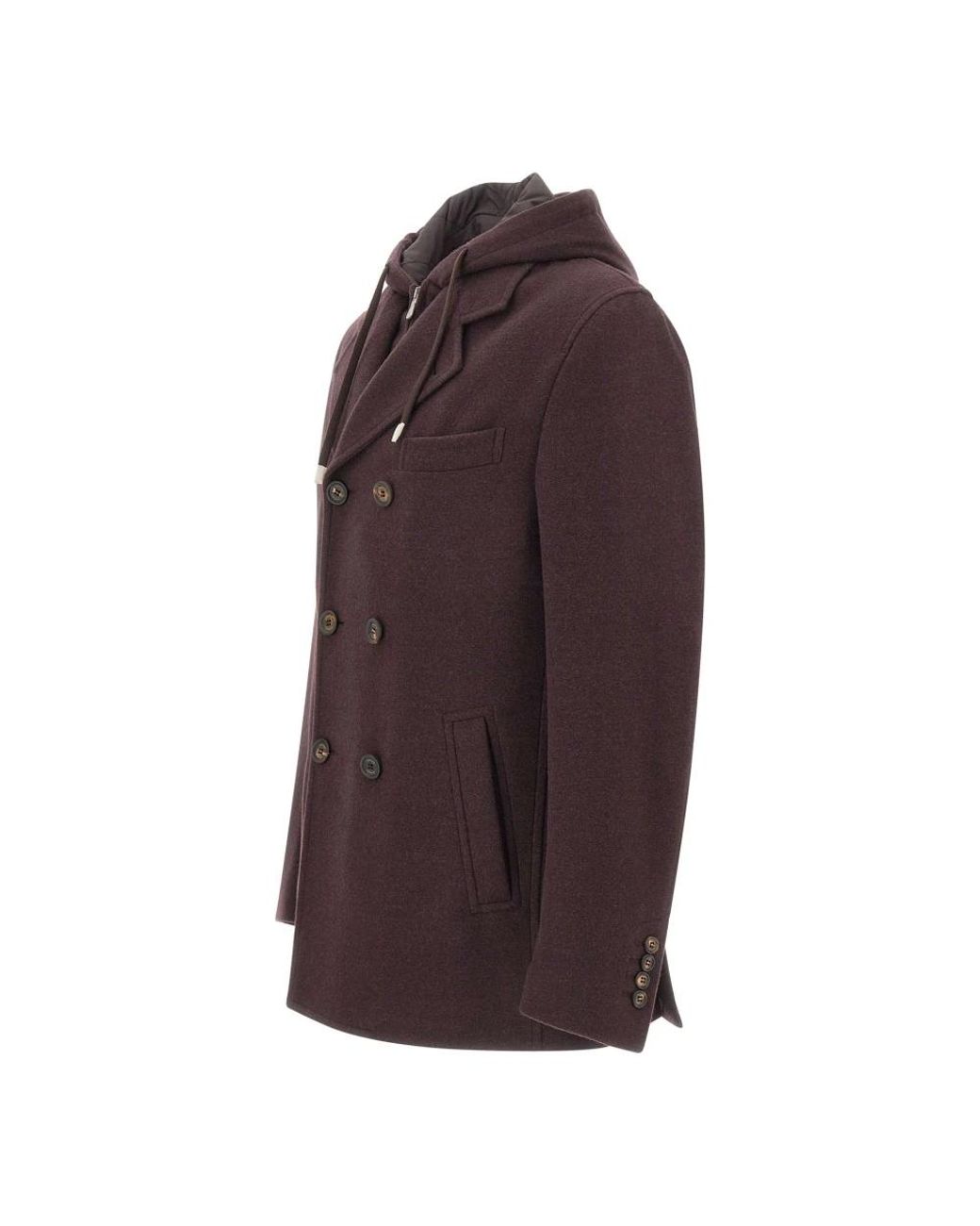 Eleventy Brown Double-Breasted Coats for men