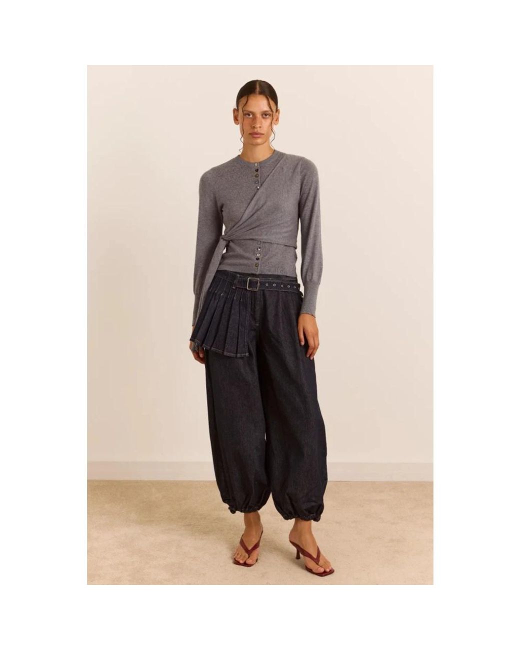Damson Madder Black Wide Jeans