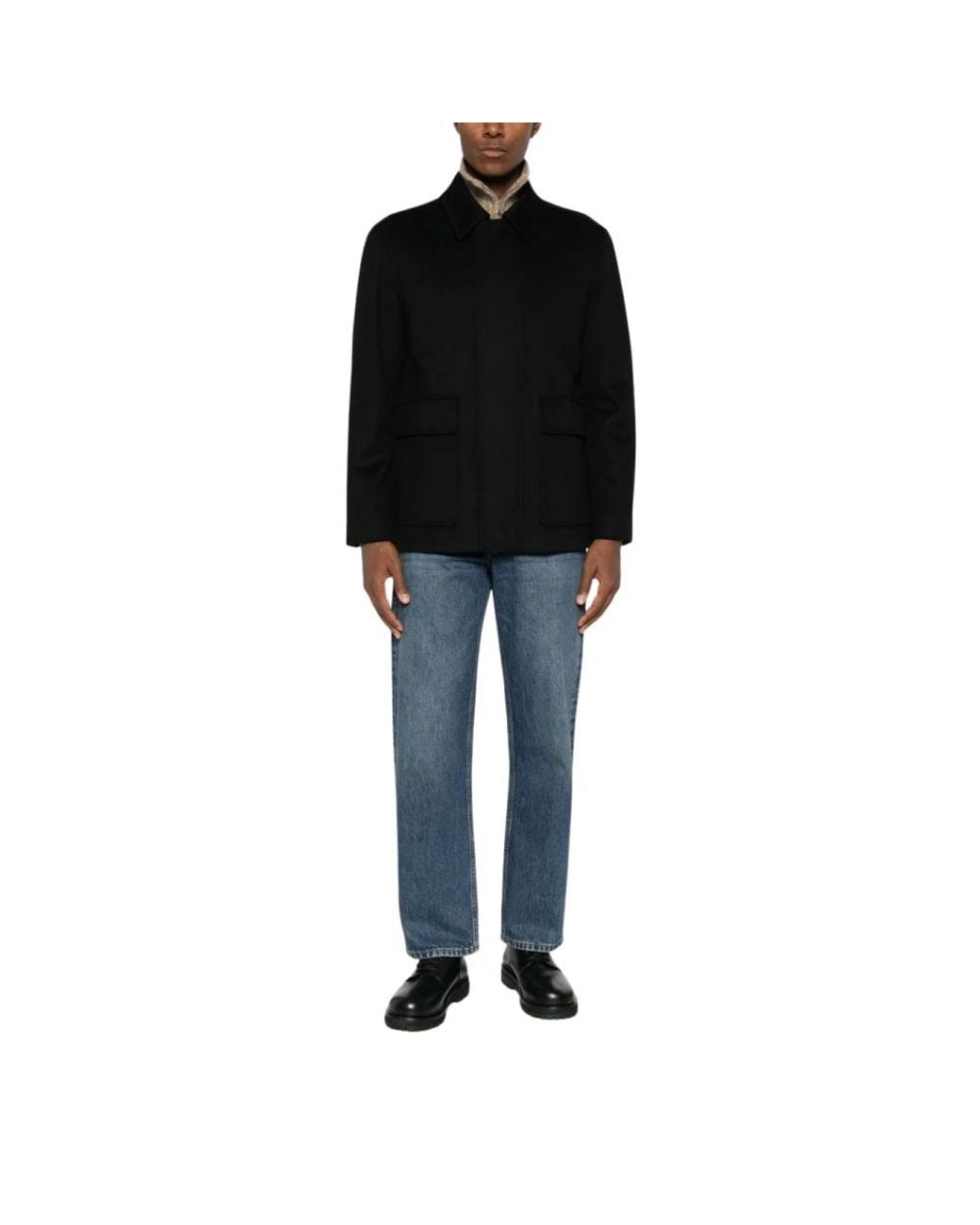 Lardini Black Single-Breasted Coats for men