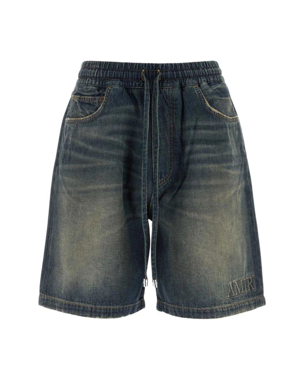 Amiri Gray Denim Shorts for men