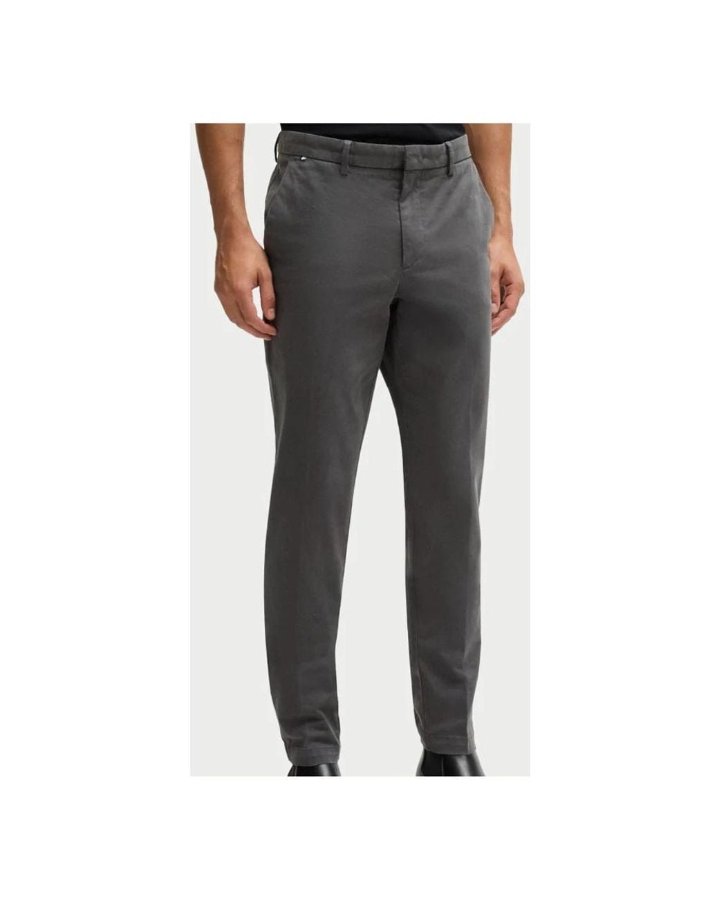 Boss Gray Slim-Fit Trousers for men
