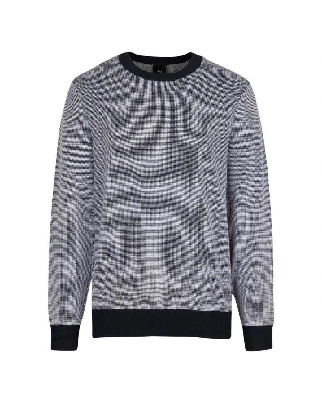 ARMANI EXCHANGE Gray Round-Neck Knitwear for men