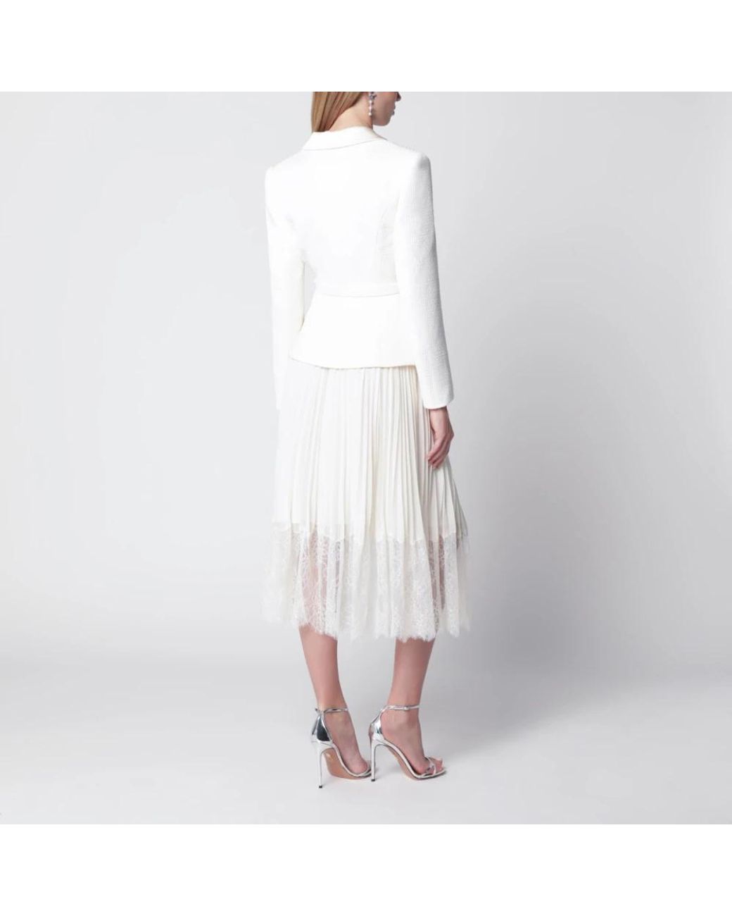 Self-Portrait White Midi Dresses