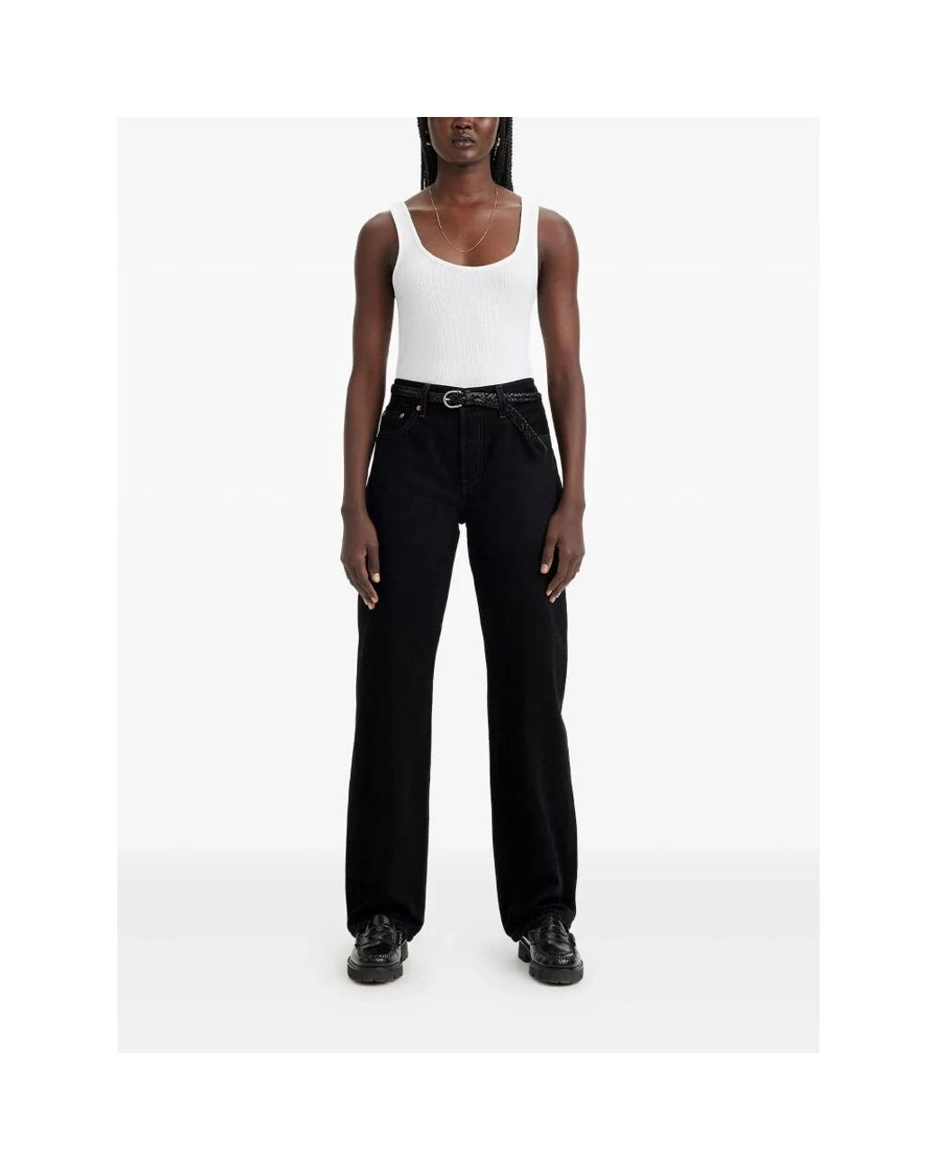 Straight Jeans Levi's de color Black