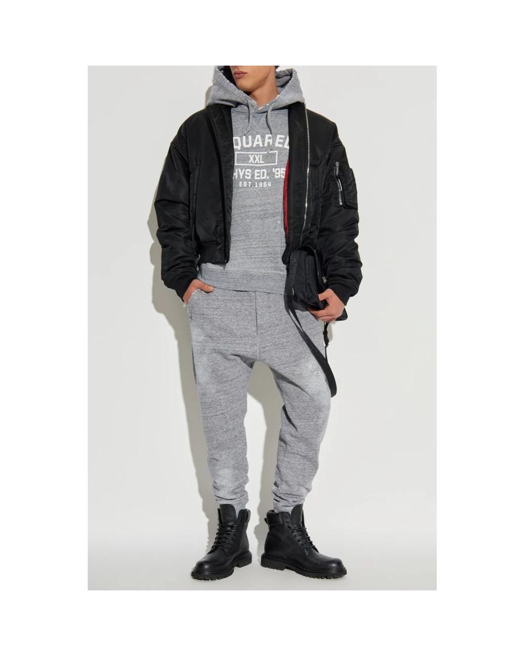 DSquared² Black Bomber Jackets for men