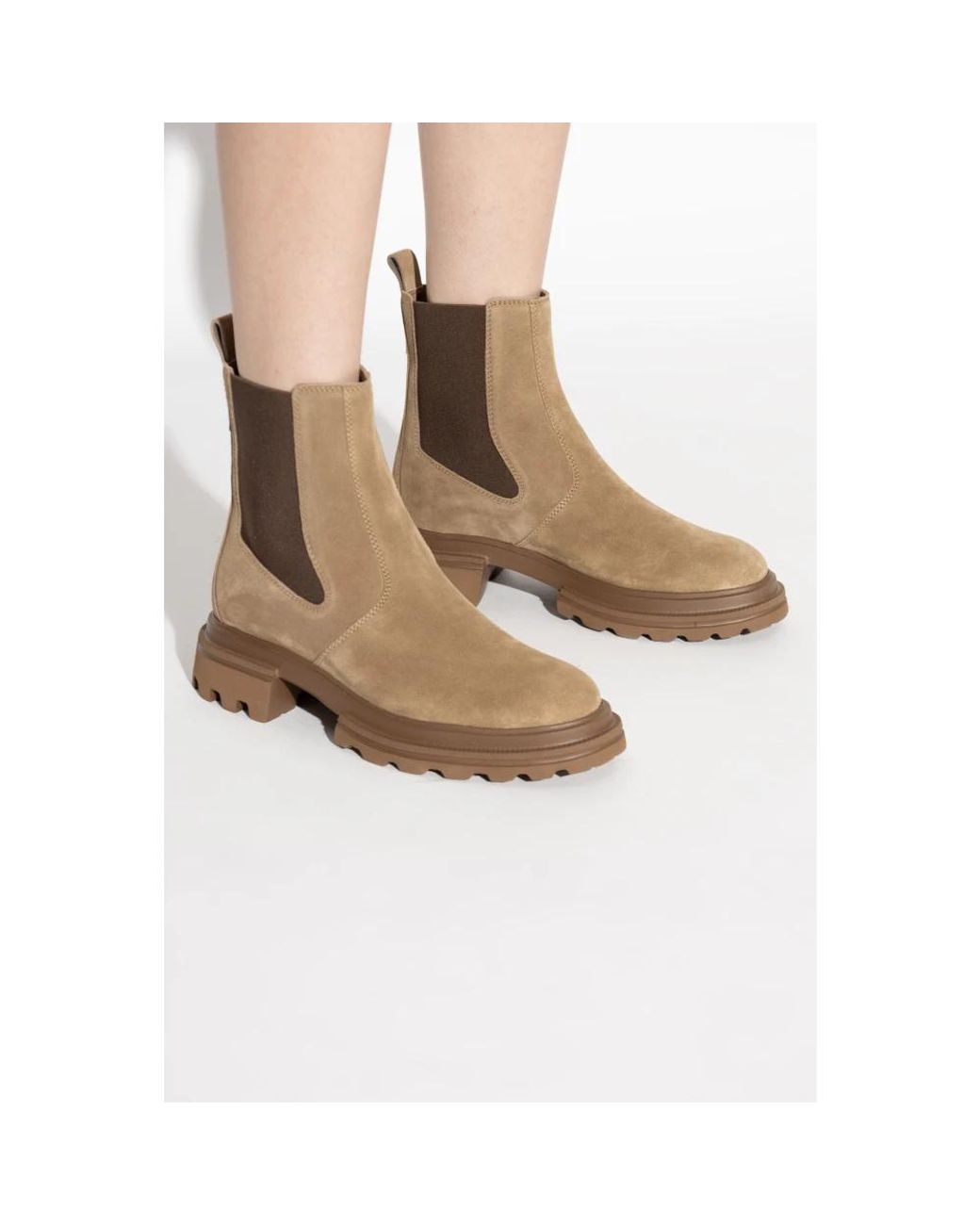 Hogan Brown Chelsea Boots