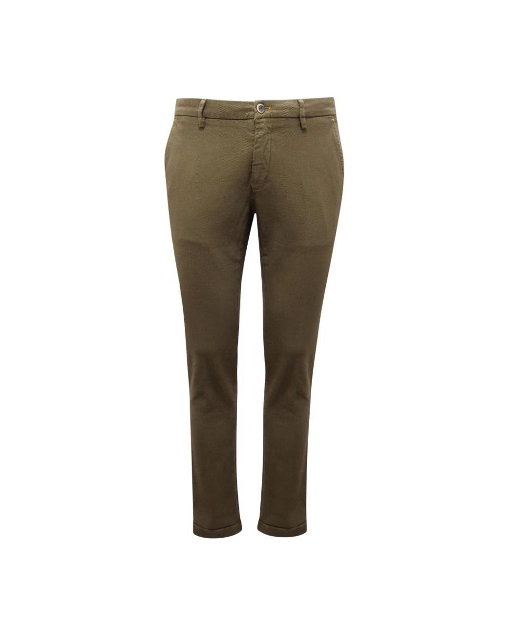 Mason's Green Slim-Fit Trousers for men