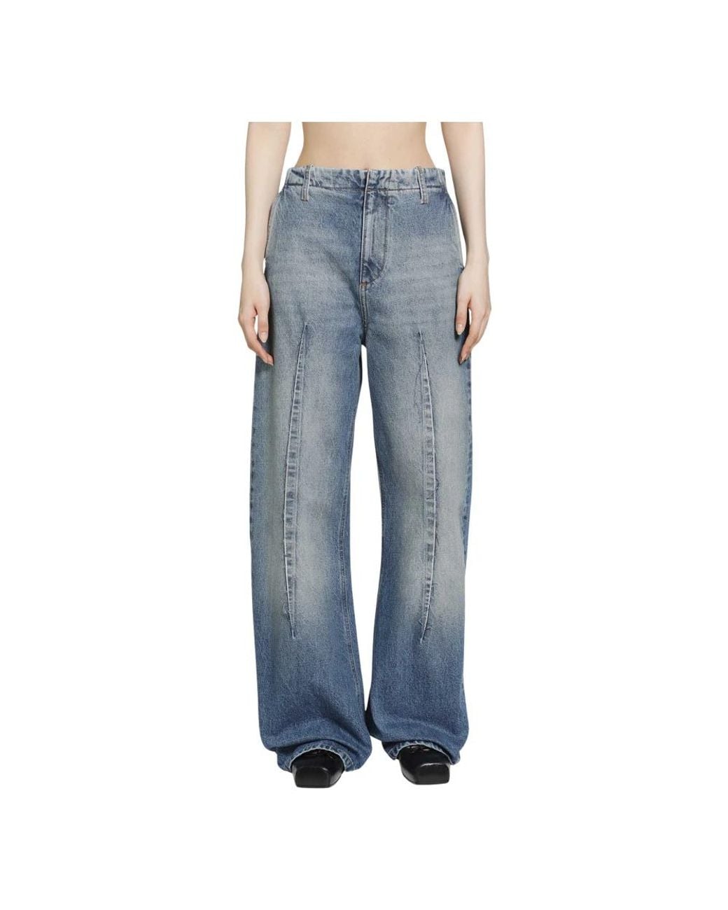 MM6 by Maison Margiela Blue Wide Jeans