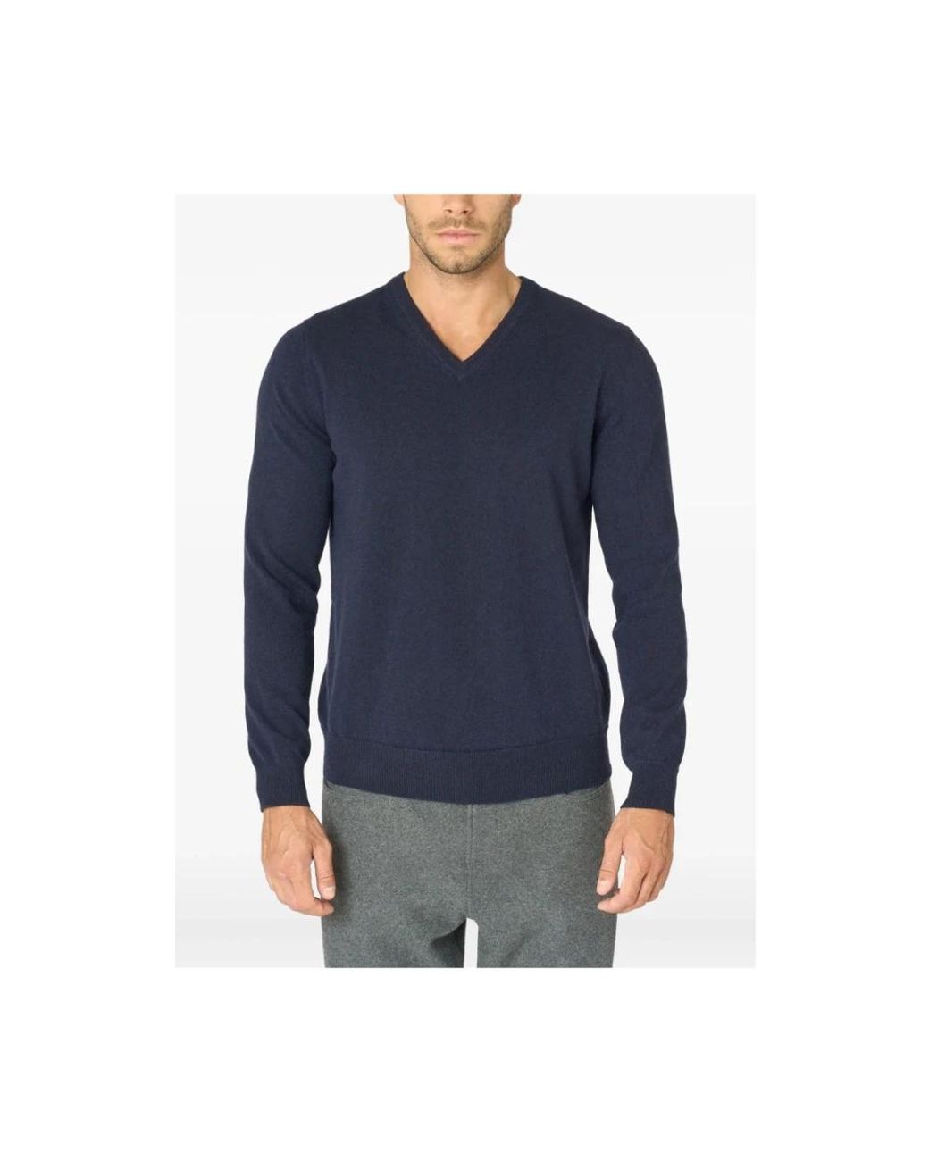 Malo Blue Cashmere Knitwear for men