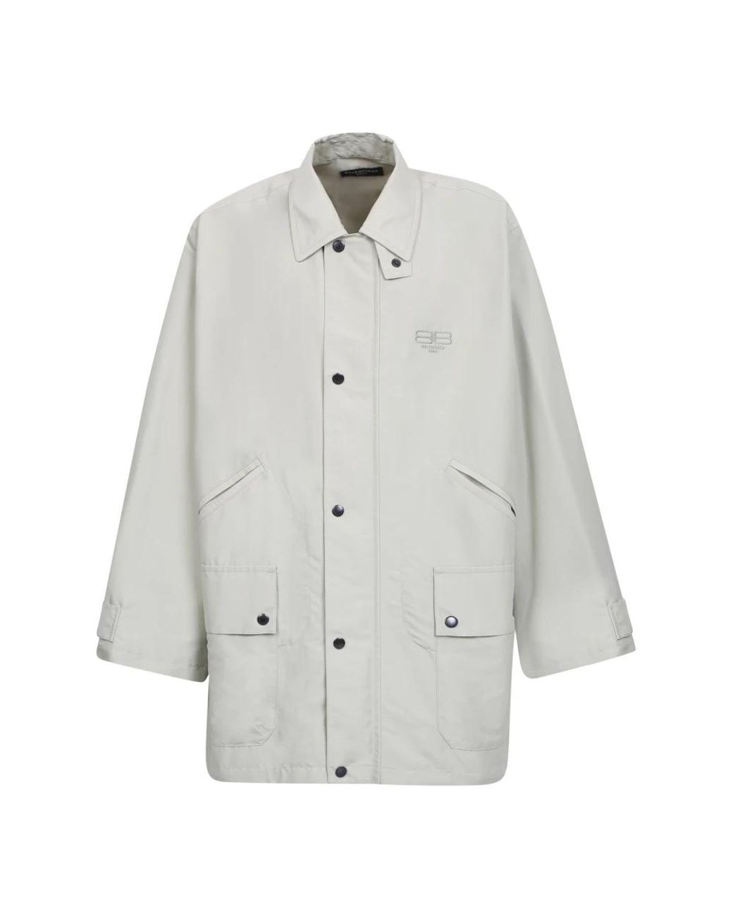 Balenciaga Gray Rain Jackets for men