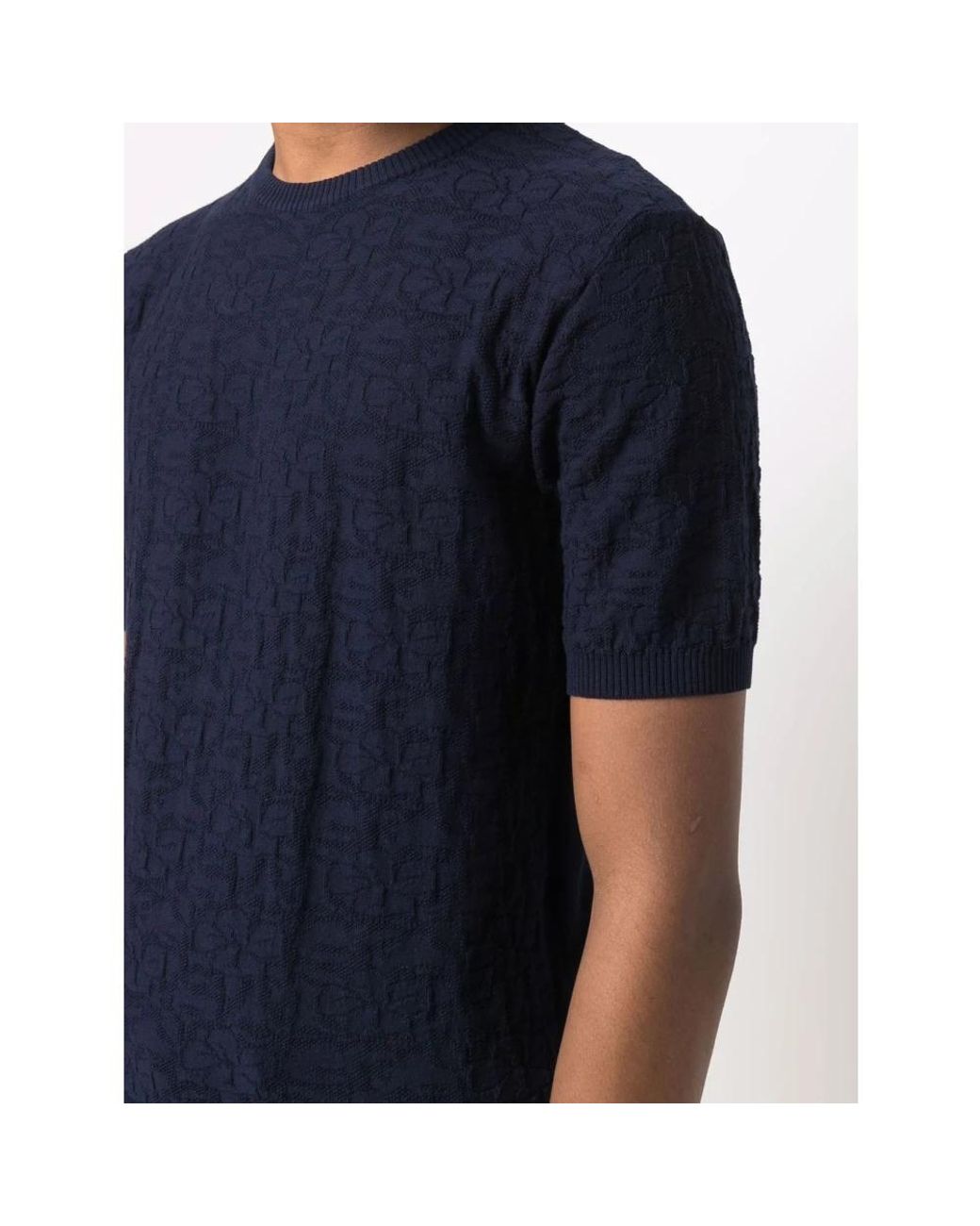 Manuel Ritz Blue Round-Neck Knitwear for men