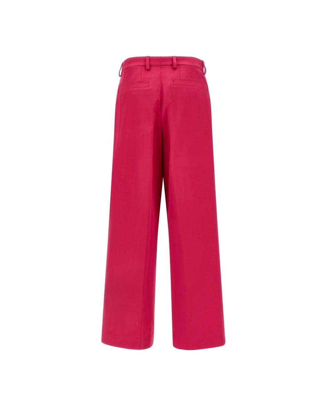 Dries Van Noten Red Wide Trousers