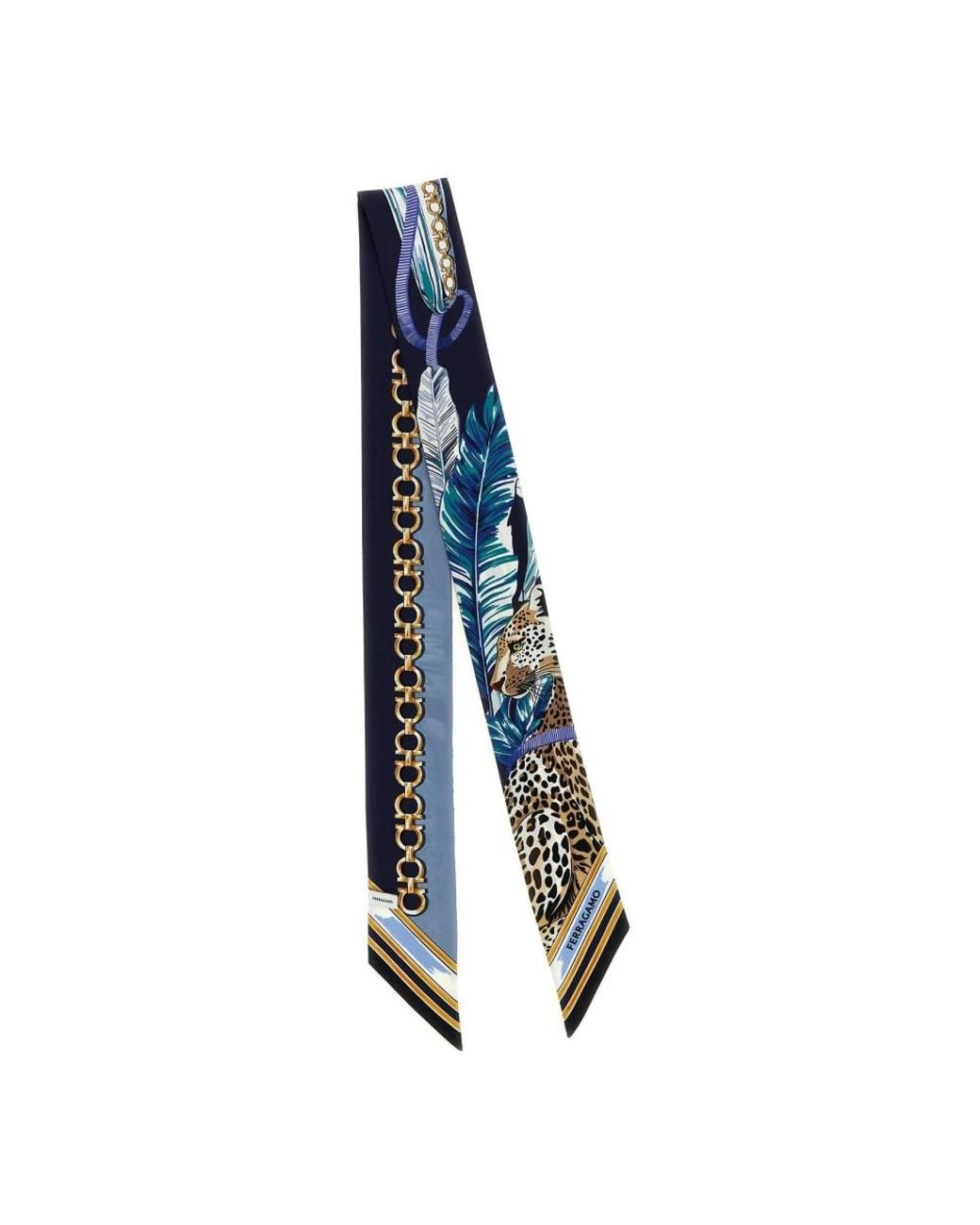 Ferragamo Blue Silk Scarves