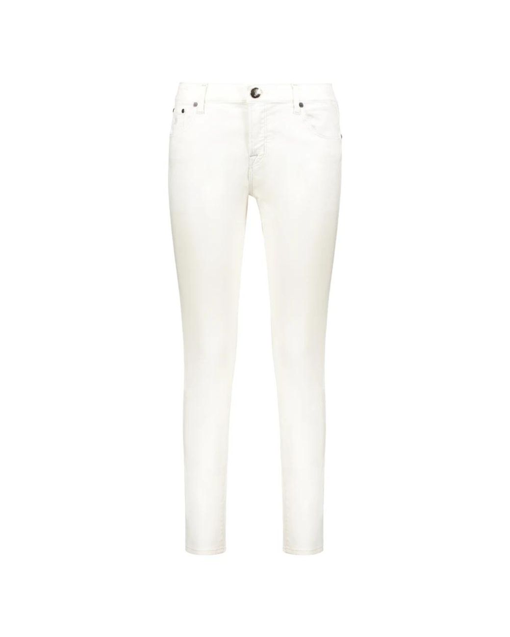 Moorer White Skinny Fit Jeans