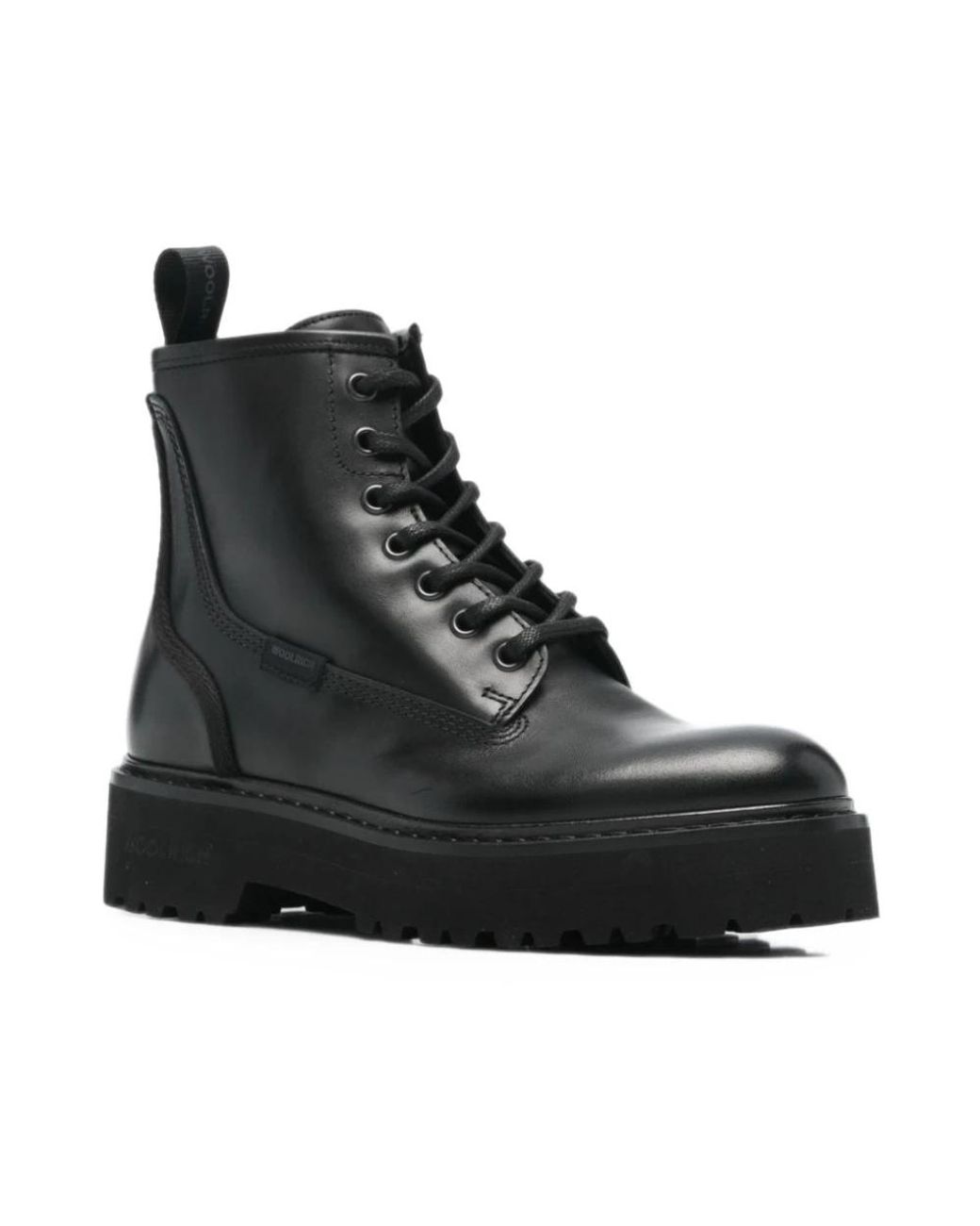 Woolrich Black Lace-Up Boots