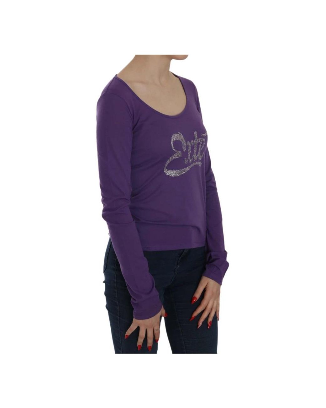 Exte Purple Long Sleeve Tops