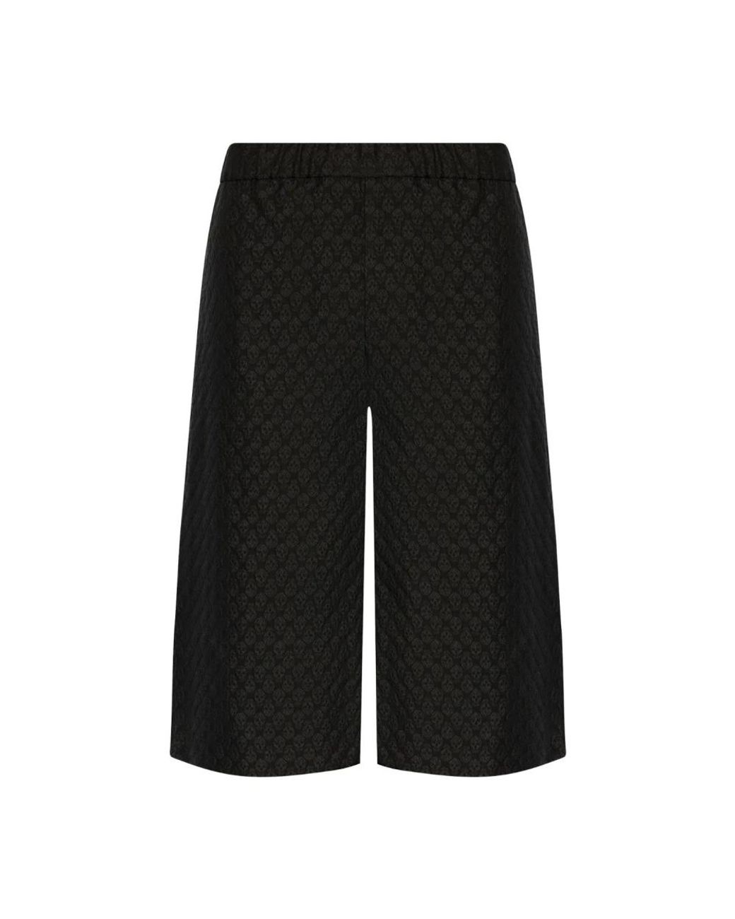 McQueen Korte Broeken ,Zwart ,Zwarte Shorts Met Elastische Tailleband En Zakken in het Black voor heren
