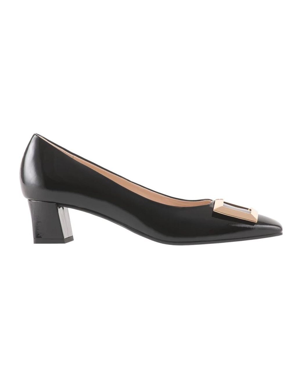 Högl Schoenen ,Zwart ,Leer Klassieke Schoonheid Blokhak Pumps in het Black