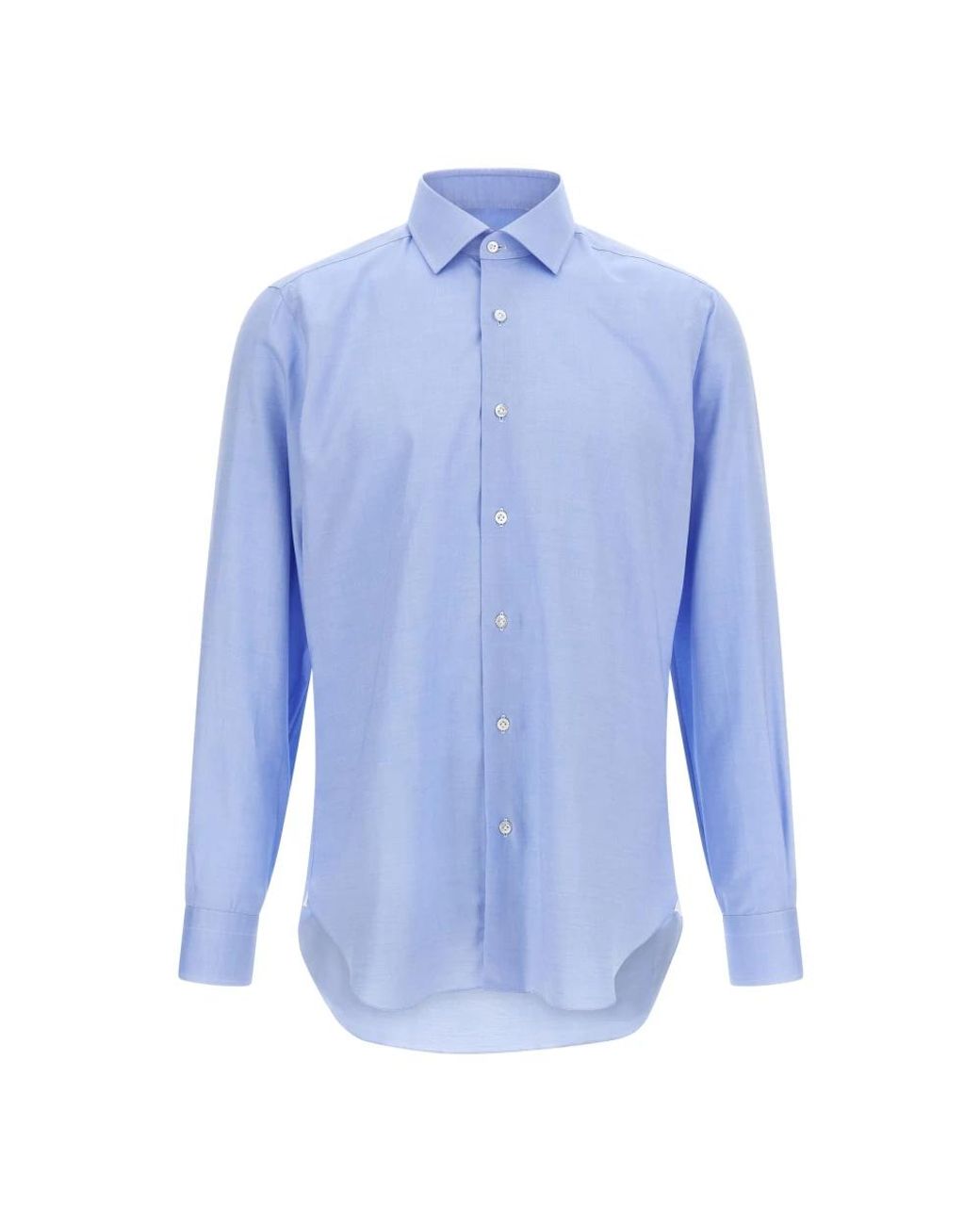 Barba Napoli Blue Formal Shirts for men