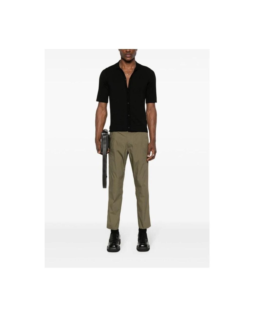 Low Brand Green Slim-Fit Trousers for men