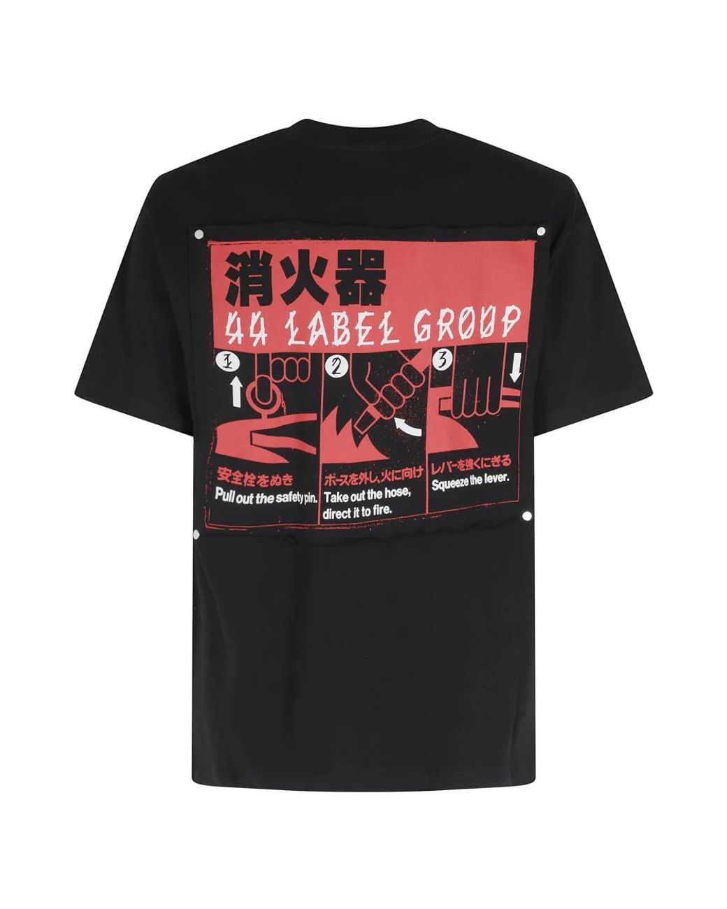 44 Label Group Black T-Shirts for men