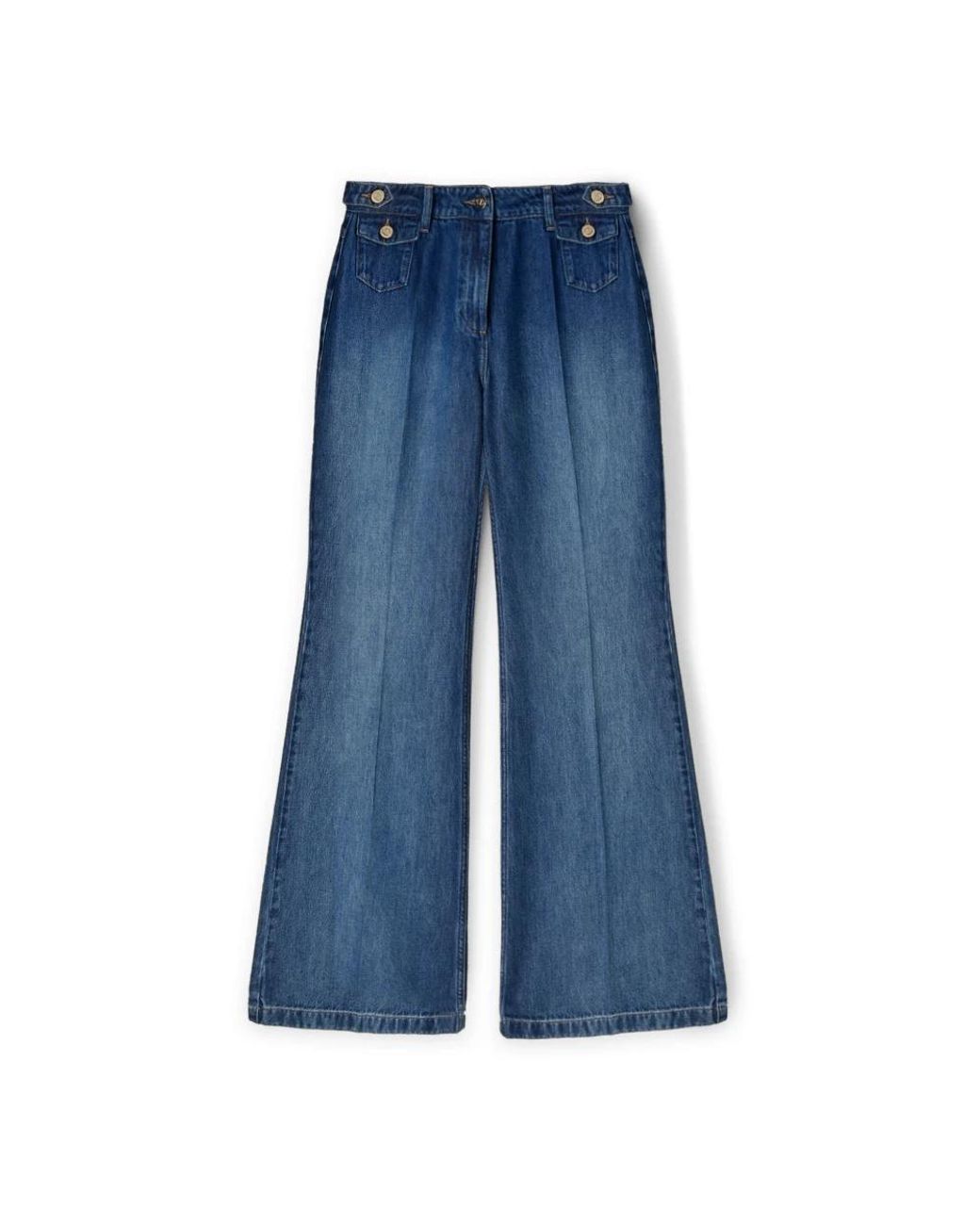 mötivi Jeans ,Blauw ,Katoen Flare Jeans in het Blue