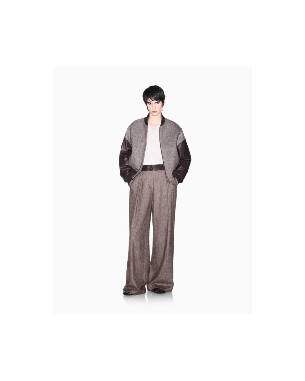 ARMANI EXCHANGE Brown Wide Trousers