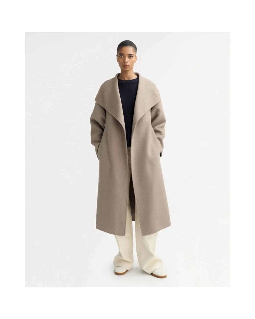 Soft Goat Natural Belted Coats