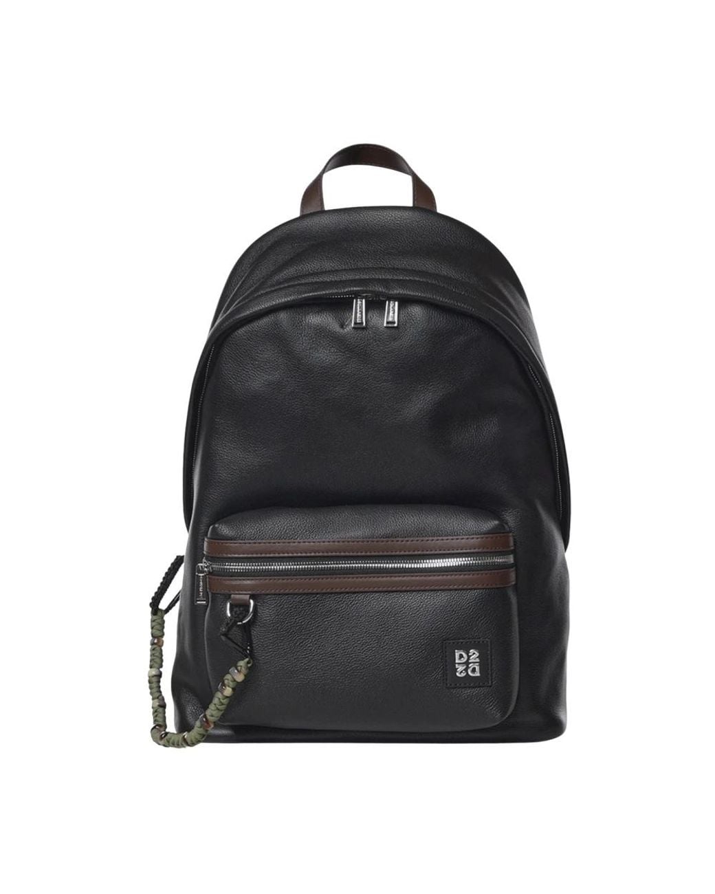 DSquared² Lederrucksack Mit Logo in Black für Herren
