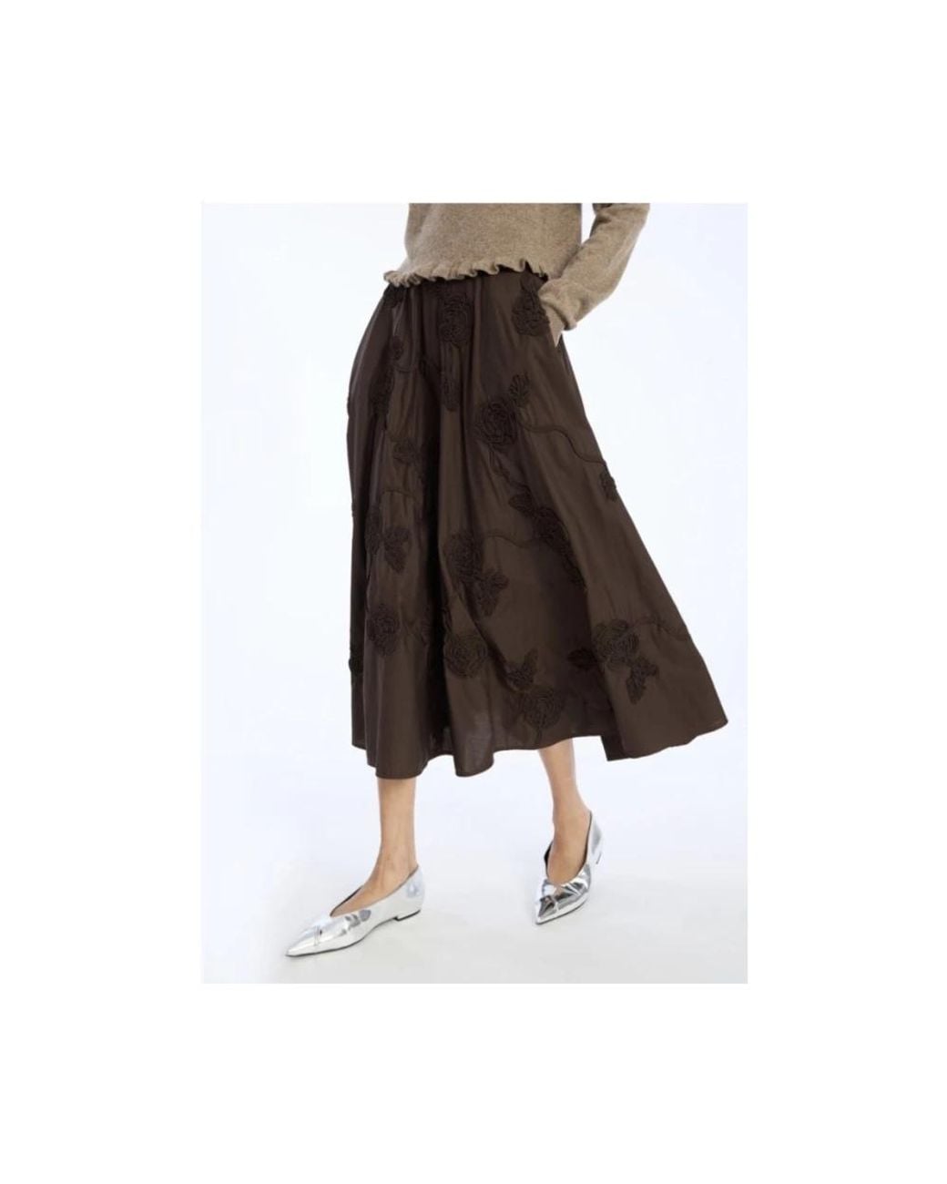 ROTATE BIRGER CHRISTENSEN Brown Midi Skirts