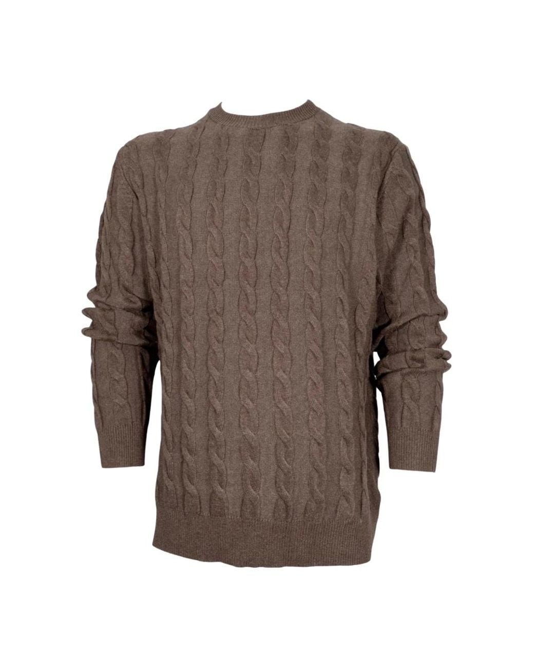 Cashmere Company Brown Round-Neck Knitwear for men