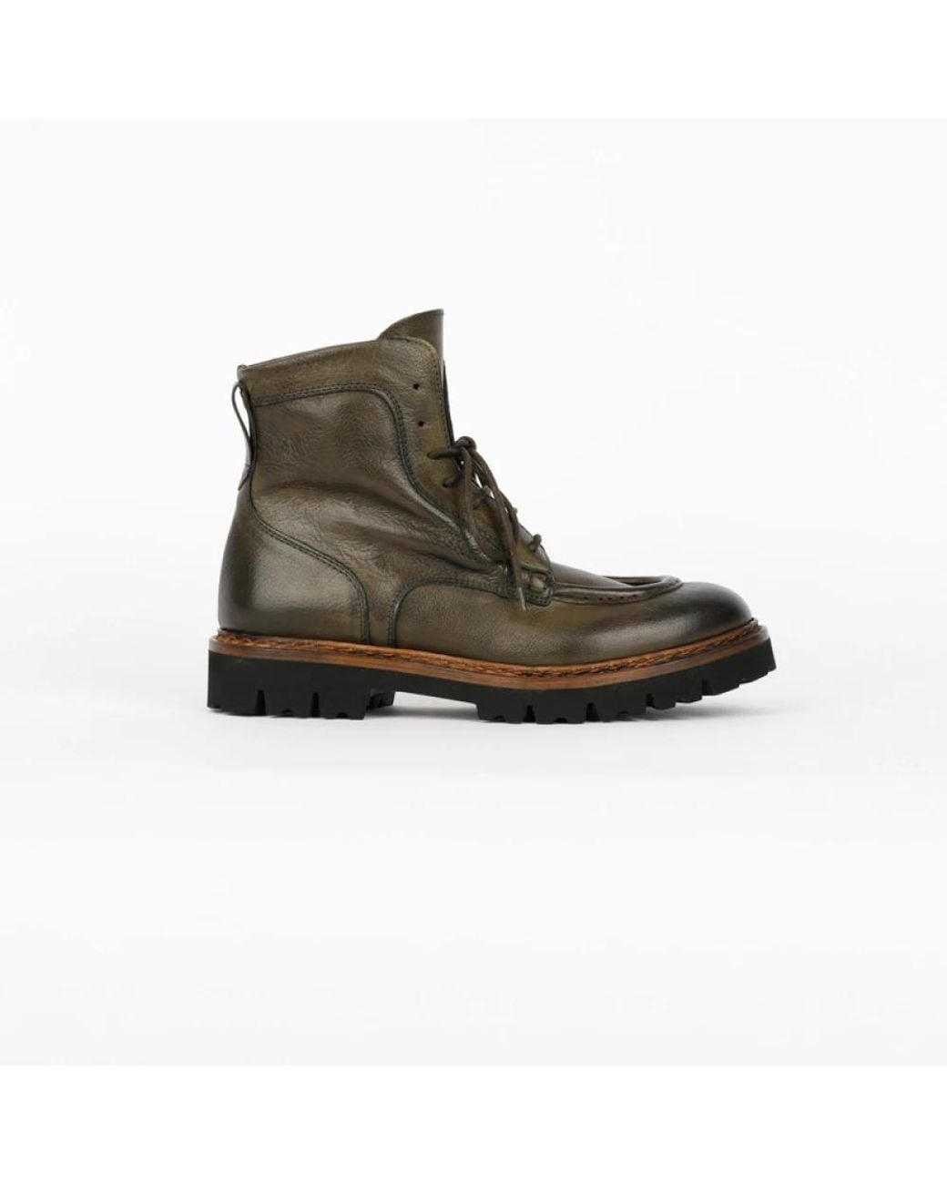 JP/DAVID Green Lace-Up Boots for men