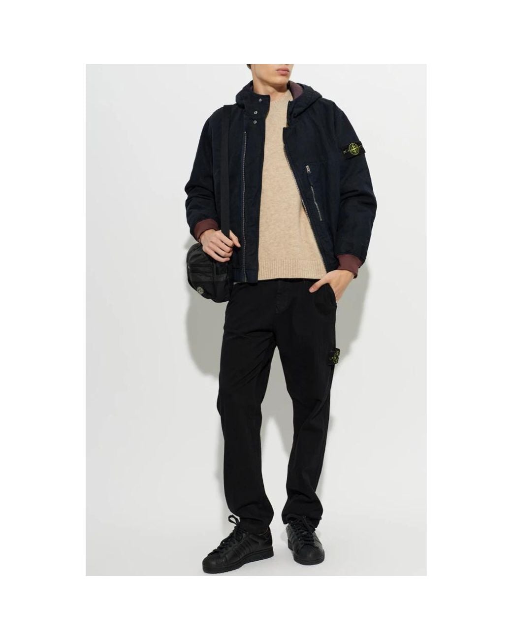 Stone Island Blue Winter Jackets for men