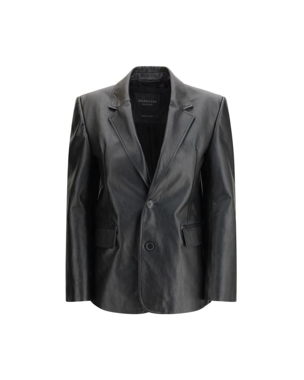 Balenciaga Black Leather Jackets