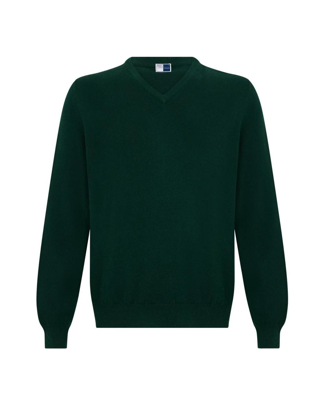 Fedeli V-Ausschnitt Pullover in Green für Herren