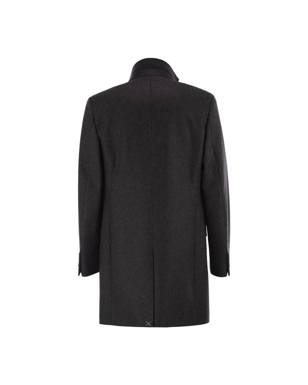 Fay Black Single-Breasted Coats for men