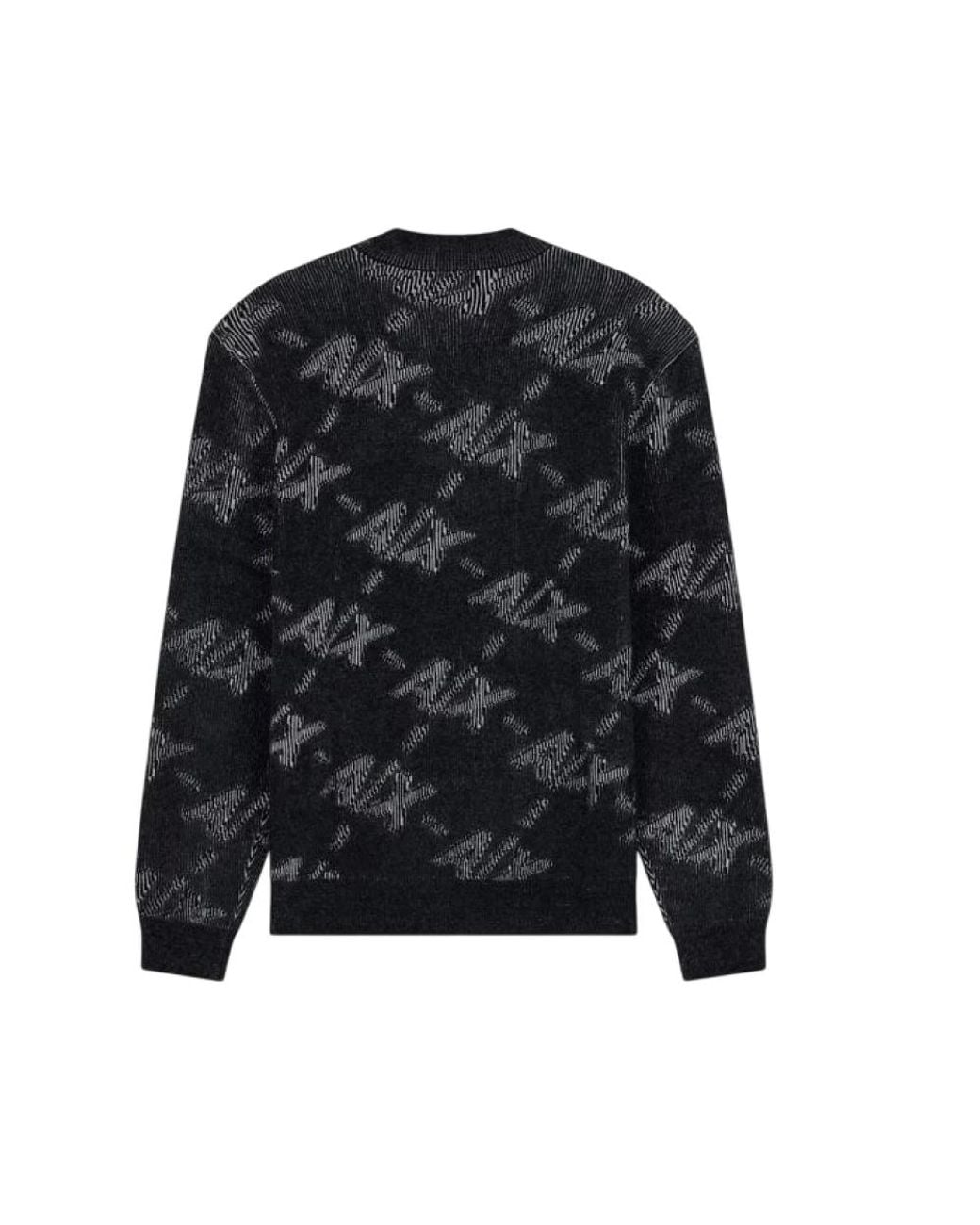 ARMANI EXCHANGE Black Round-Neck Knitwear for men