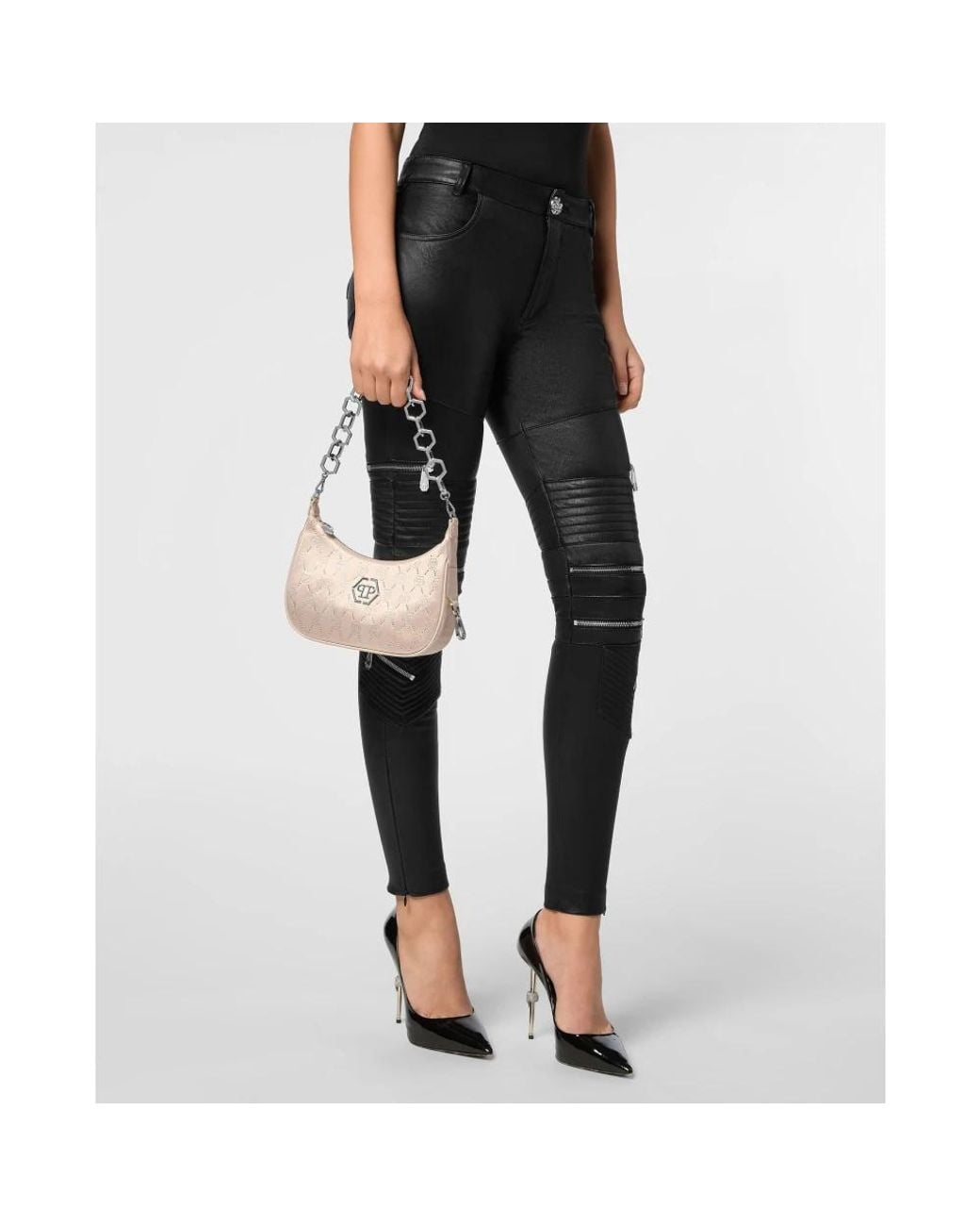 Philipp Plein Natural Shoulder Bags
