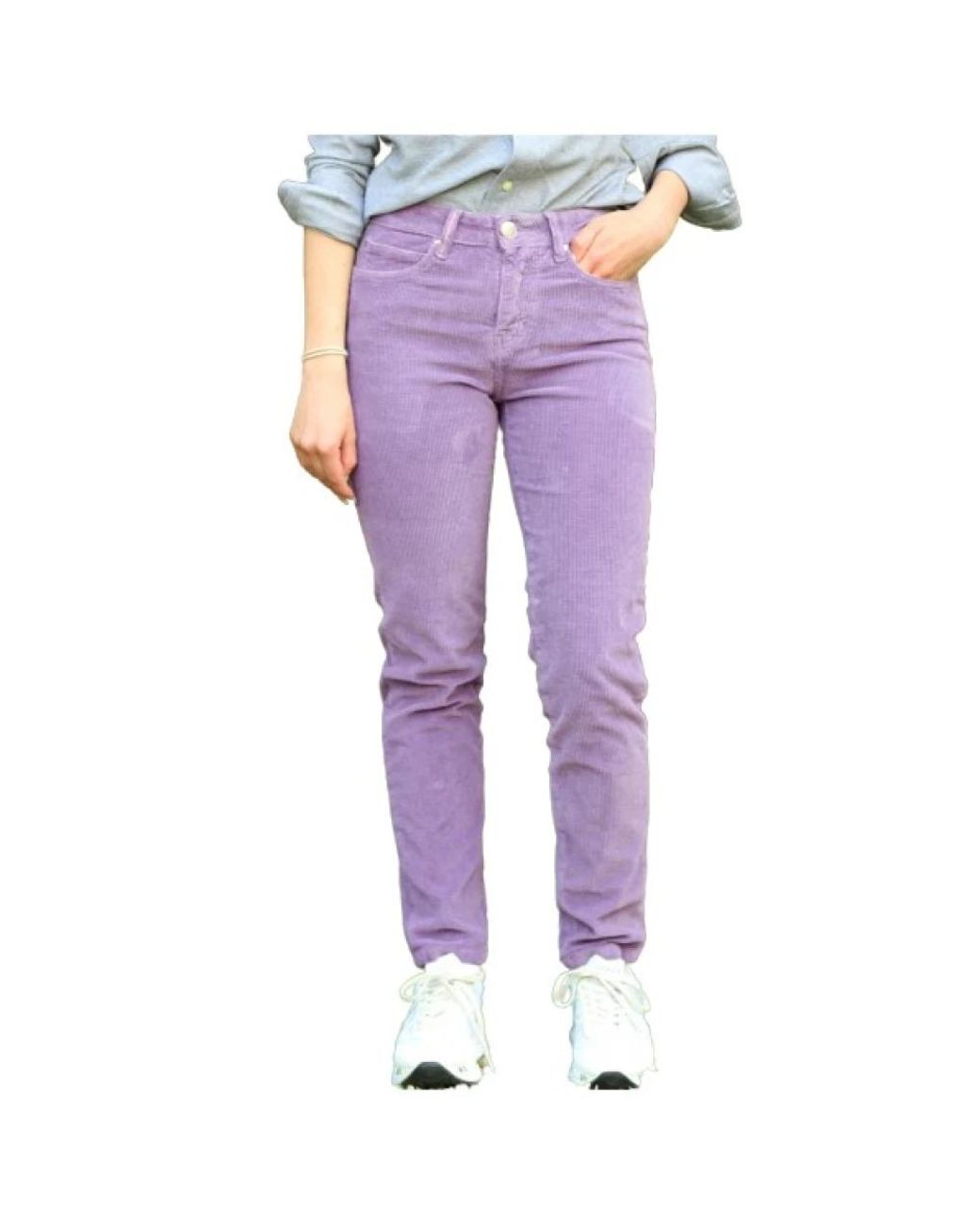 Islow Purple Slim-Fit Trousers
