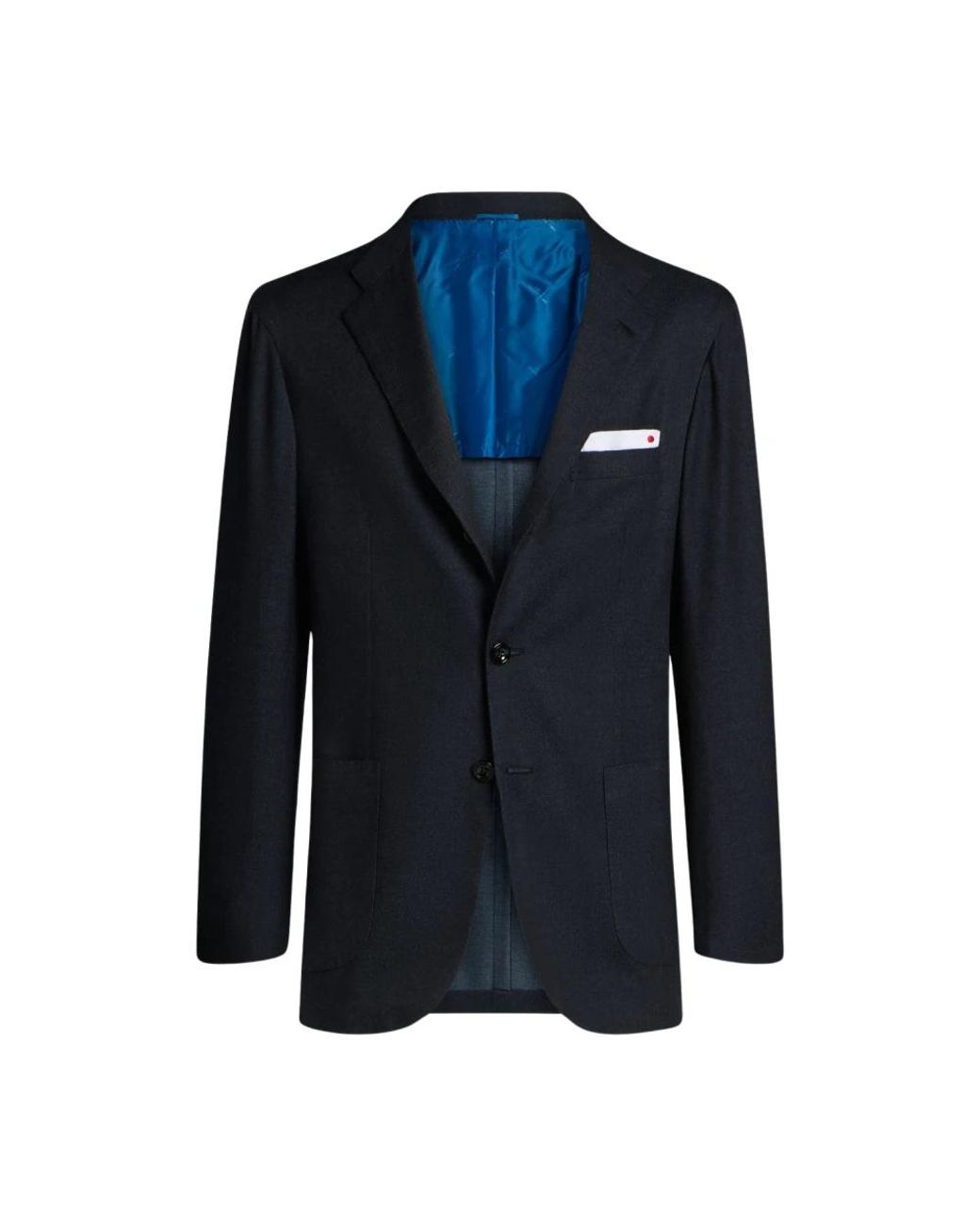 Kiton Jassen ,Blauw ,Kasjmier Pure Cashmere Single-Breasted Jacket in het Blue voor heren