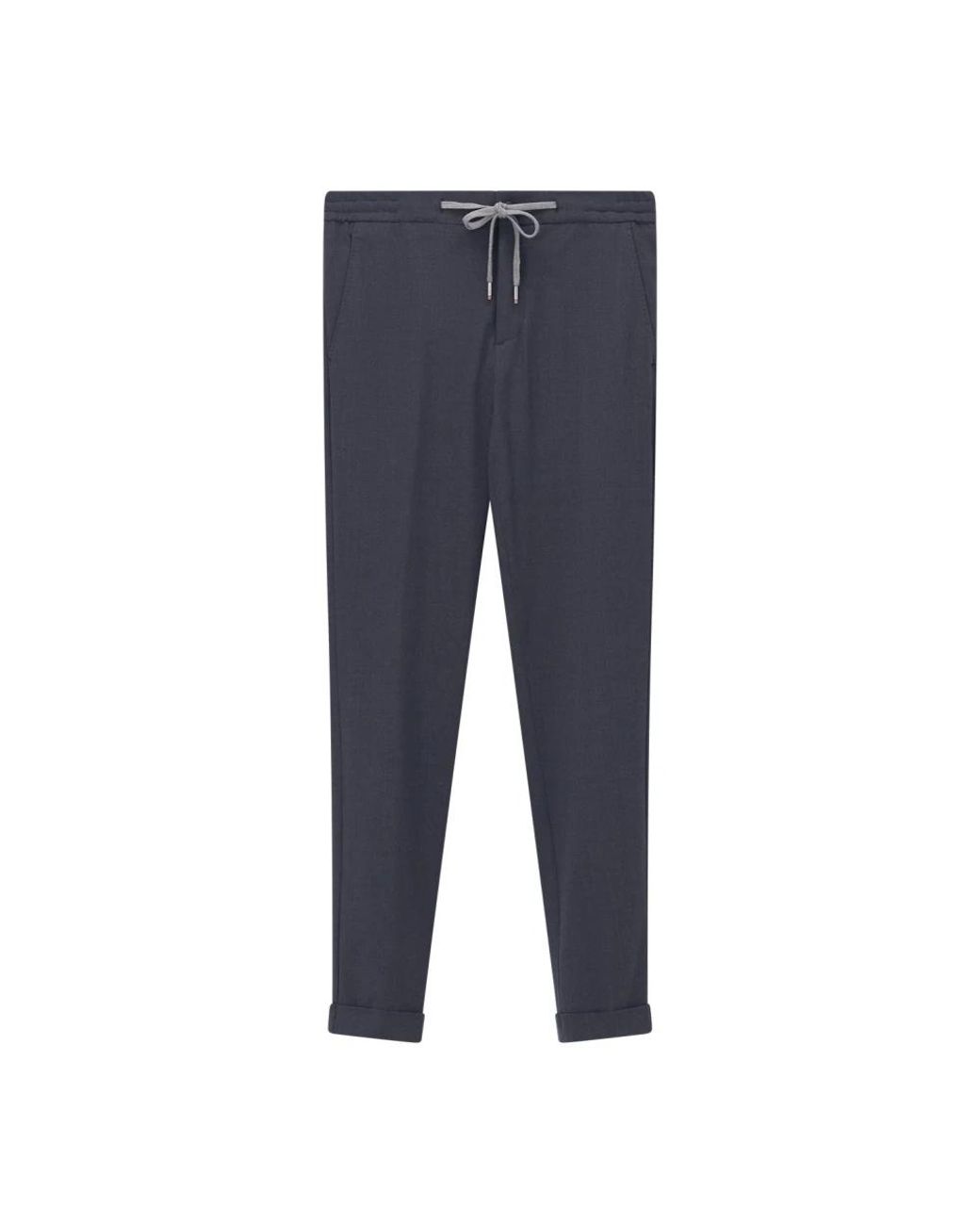 Marco Pescarolo Blue Slim-Fit Trousers for men