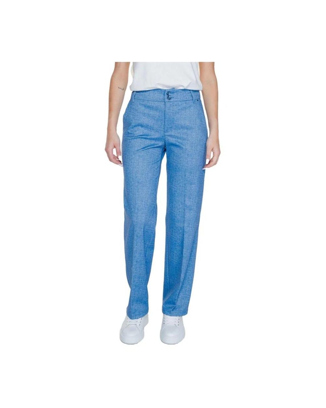 Street One Blue Straight Trousers