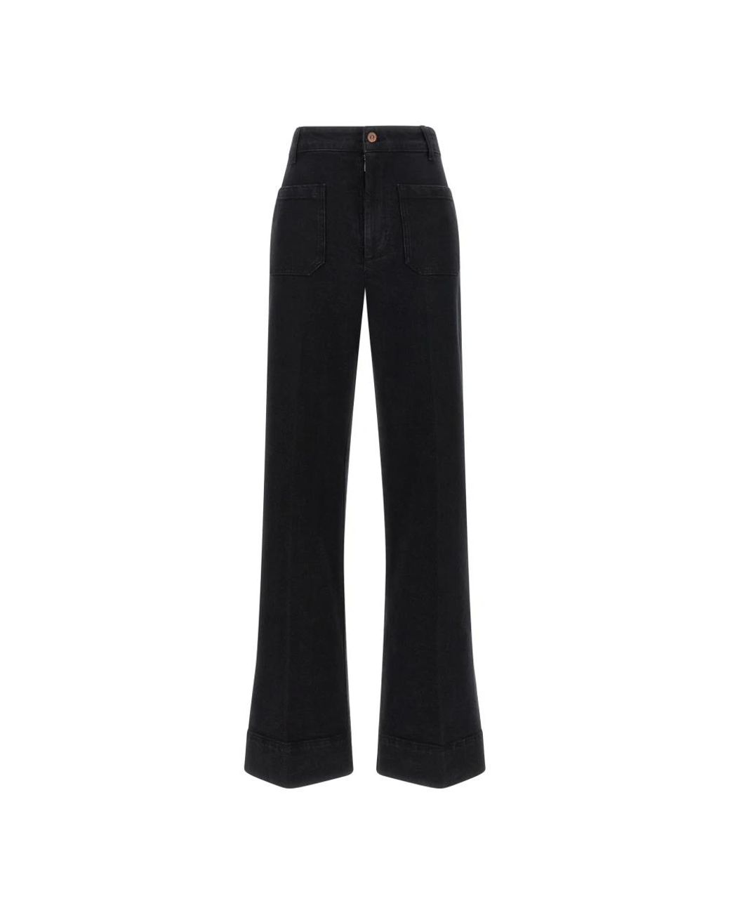Victoria Beckham Black Wide Trousers