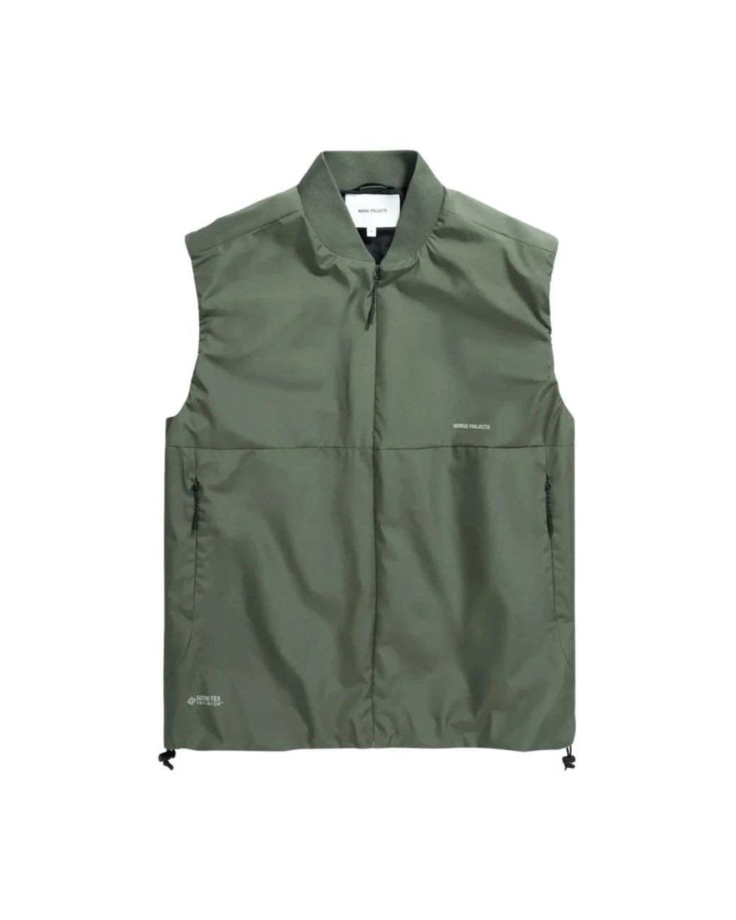 Norse Projects Jassen ,Groen ,Leer Infinium Bomber Gilet Winddicht Ademend in het Green voor heren