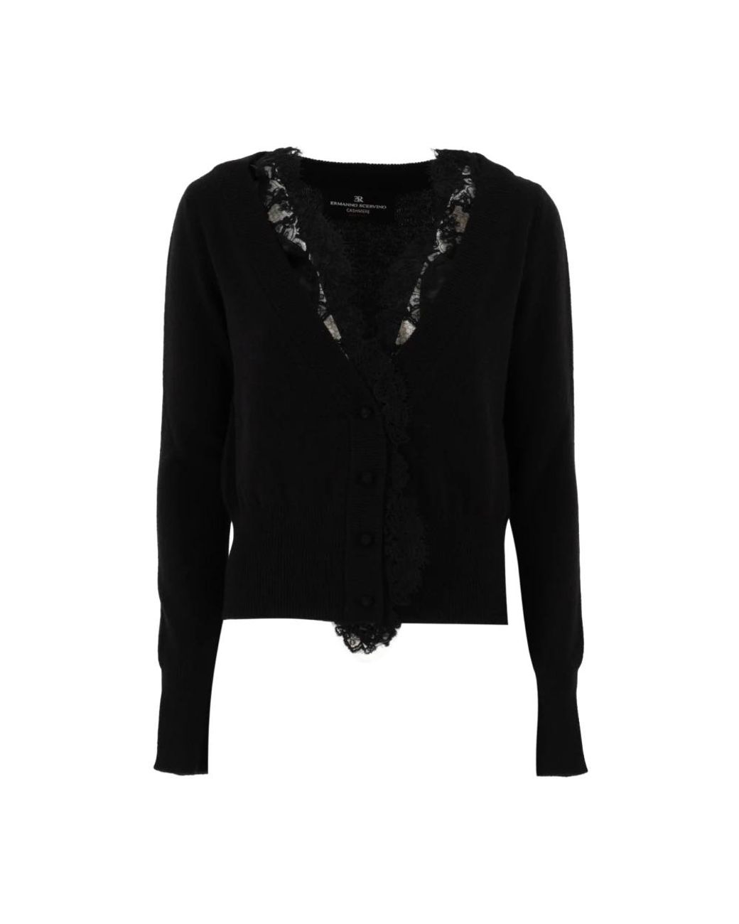 Ermanno Scervino Black Cashmere Knitwear